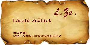 László Zsüliet névjegykártya